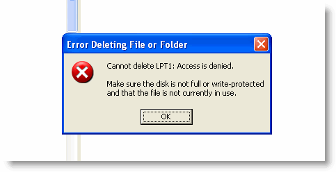 Delete Reserve Name Folder